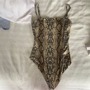 Snake skin patterned bodysuit